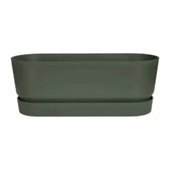 Bloembak Elho Greenville Terrace Long 50cm - Met Wielen - Bladgroen